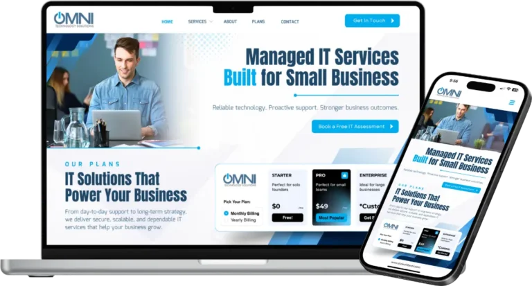 OMNI Technology Solutions Website Design Mockup