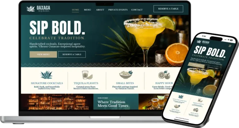 Oaxaca Tequileria Website Design Mockup