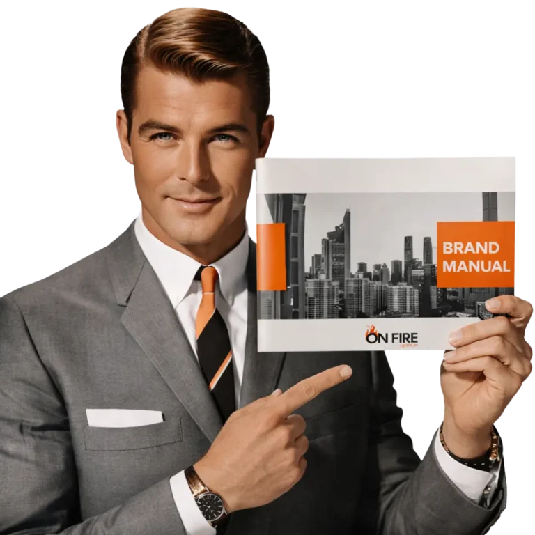 Philadelphia Digital Marketing Agency man holding brand services manual