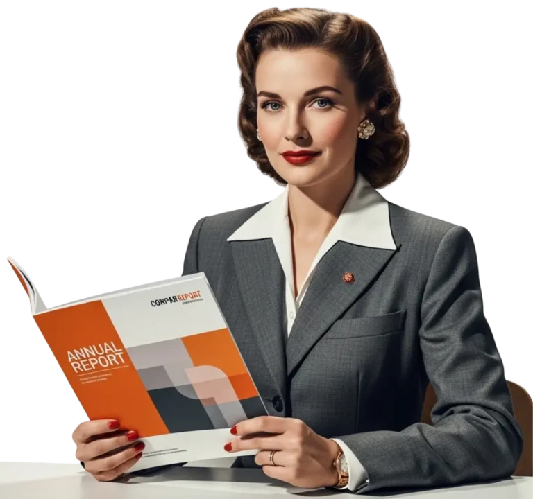 digital marketing agency professional reviews an annual report