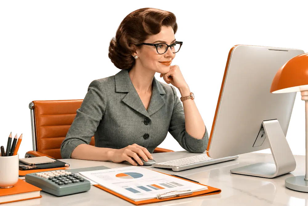 woman shops online for marketing agency